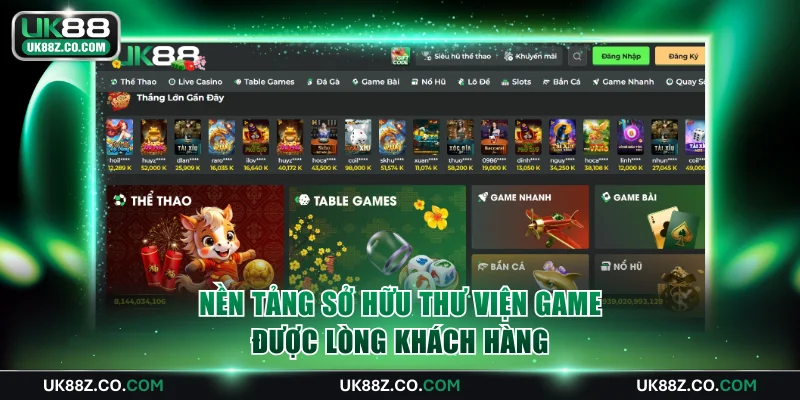 Nền tảng sở hữu thư viện game được lòng khách hàng