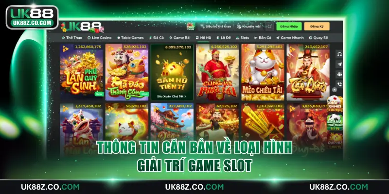 Thông tin căn bản về loại hình giải trí game slot